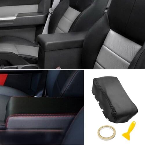 Car Accessories Interior Center Console Lid Armrest Box Leather Cover Sticker Trim For Dodge Nitro 2007 2008 2009 2010 2011