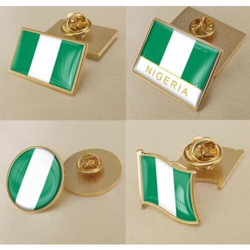 Coat of Arms of Nigeria/Nigerians Flag National Emblem Brooch/Badges/Lapel Pins
