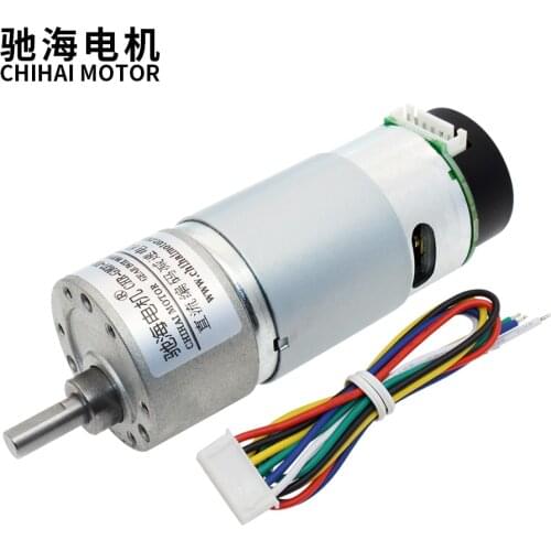 ChiHai Motor CHR-GM37-550ABHL 37mm Eccentric Shaft Output high torque gear reducer Gearbox with 17PPR encoder motor for DIY