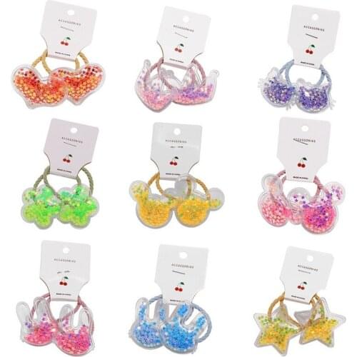 Childrens Hair String Headdress Quicksand Five-pointed Star Cute Baby Hair Ring Infant Hair Accessories