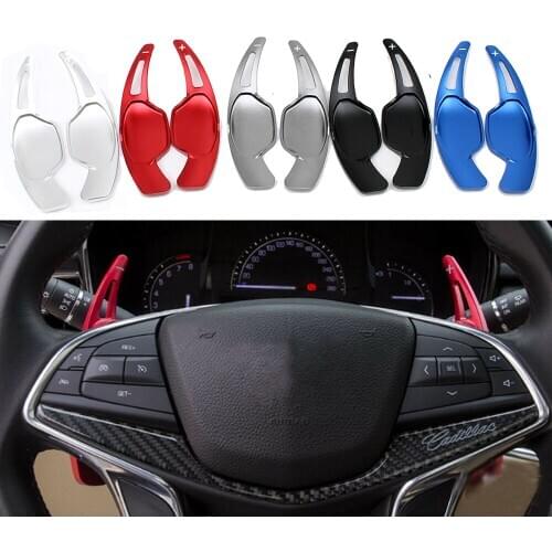 For Cadillac XTS 2013-2017 2018 2019 2020 Car steering wheel shift paddle gear paddles DSG extender stickers Car accessories 2PC