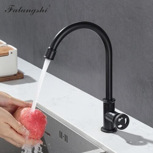 FALANGSHI Black Kitchen Faucets