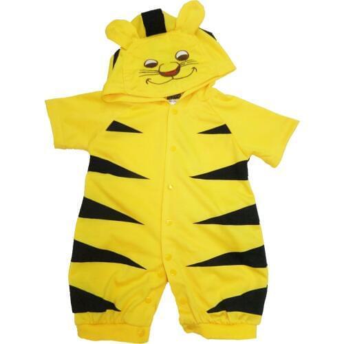 Short sleeve cotton clothing Baby short sleeve crawl clothing kid clothes rompers tiger plays clothing