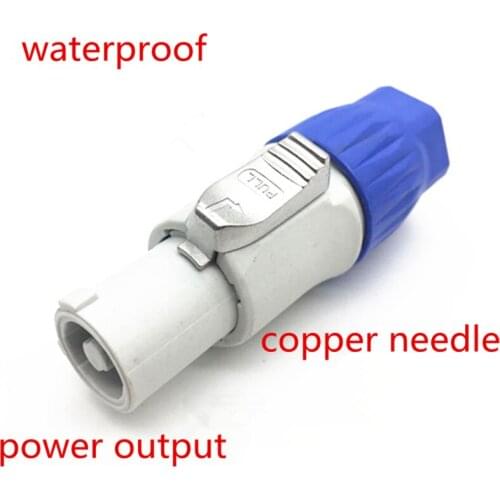 Good quality waterproof copper needle 3Pin Male 3 Pole Plug Professional Speaker plug output audio power plug Speaker Connector