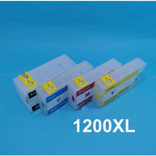 YOTAT 1set Empty Refillable ink cartridge PGI1200 PGI-1200 for Canon MAXIFY MB2020 MB2320 MB2120 MB2720 printer