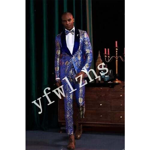 Handsome One Button Groomsmen Shawl Lapel Groom Tuxedos Wedding Dress Men Suits Blazer Prom Dinner (Jacket+Pants+Tie) K597