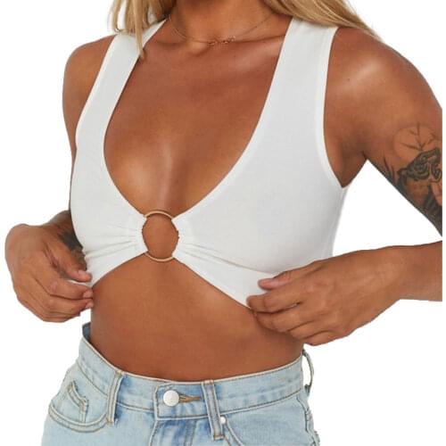 New Women Ladies Summer Sexy Leopard Crop Top Sleeveless Iron Hoop Connected Bra Top Party Club Pub Tank Tops