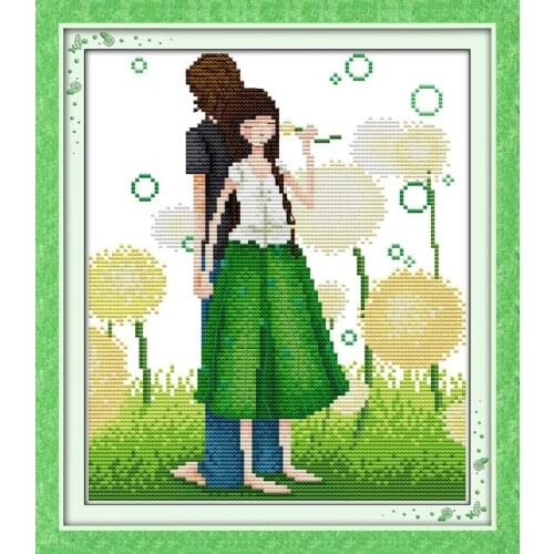 Love words(7)-closer hearts cross stitch kit canvas aida 14ct 11ct cotton hand embroidery DIY handmade needlework supplies bag