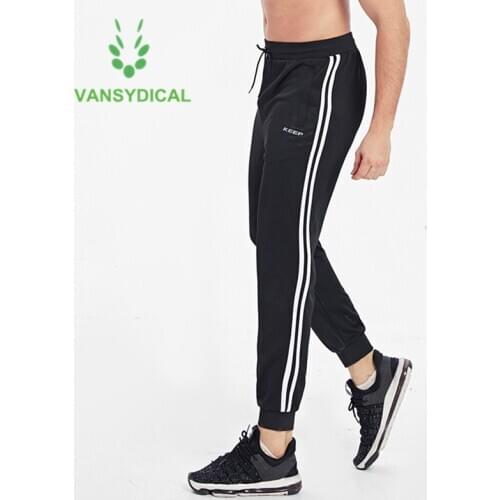 Vansydical New Mens Jogging Pants Sweatpants Sports Running Pants Pocket Workout Fitness Training Trousers Male Running Pants