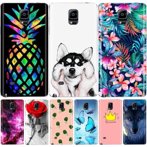 Soft Silicone Case For Samsung Galaxy Note 4 Cover Cute Pattern Fashion Soft TPU Case For Samsung Note 4 Note4 Bumper Coque Etui