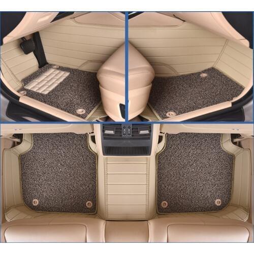 Myfmat custom car foot leather rugs mat for SKODA Octavia Fabia Superb Yeti Rapid Octavia RS easy cleaning washing double layers