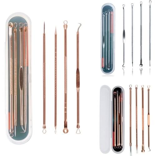 4pcs Stainless Steel Acne Needle Blackhead Acne Remover Forehead Face Care Tool Multi-purpose Spot Acne Extractor Remover Kits
