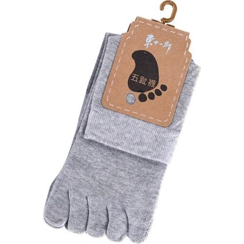Toe Socks Men Women Unisex Five Fingers Socks Breathable Cotton Socks Sports Running Solid Color Black White Grey happy Soks