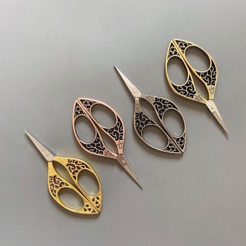 1Pcs Retro Stainless Steel Sewing Scissors Vintage Embroidery Scissors Tailor Scissor Styling Thread Scissor Yarn Shears