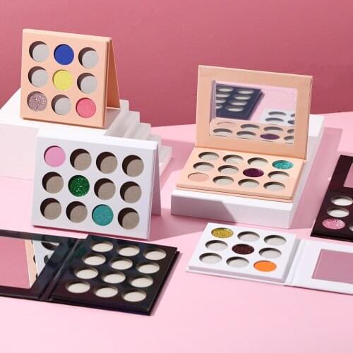 25Pcs DIY Empty Eyeshadow Palette No Logo Private Label Matte Shimmer Eye Shadow Palette Glitter Pigment Power Cosmetics Natural