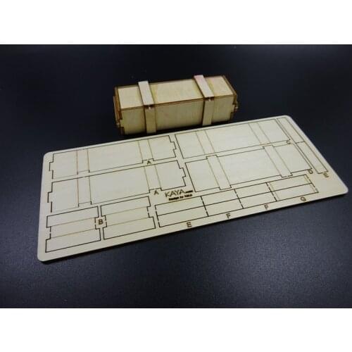 Scene with Wooden Box Weapon Wooden Box for 1/14 Tamiya RC Truck Trailer Tipper Scania MAN Benz Actros Volvo Car Diy Parts