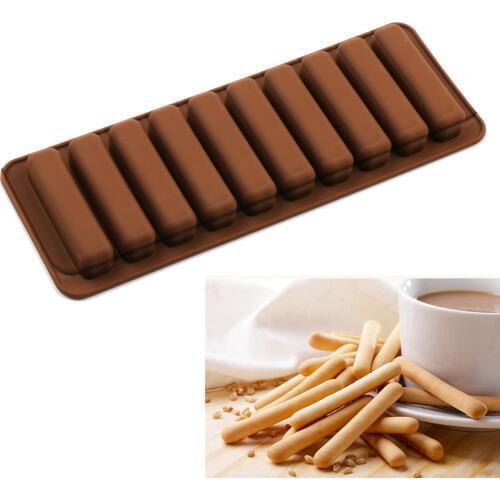 3d Silicone Chocolate Mold Bar Finger Shaped Cake Bakeware Cookie Candy Pastry Baking,Not Stick,Reusable