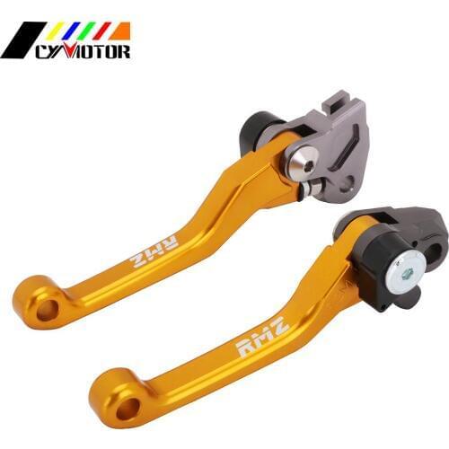 CNC Motorcycle Clutch Brake Lever Foldable For SUZUKI RMZ250 RMZ 250 2004 2007-2018 RMZ450 2005-2018 Dirt Bike Motocross