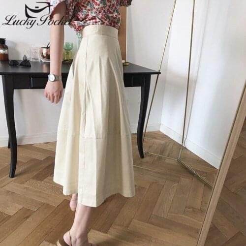 Women Summer Fashion New Loose Comfortable Skirt Female Elegant Solid Color Casual Cotton Brand Skirts Ladies A-Line Skirt ML332