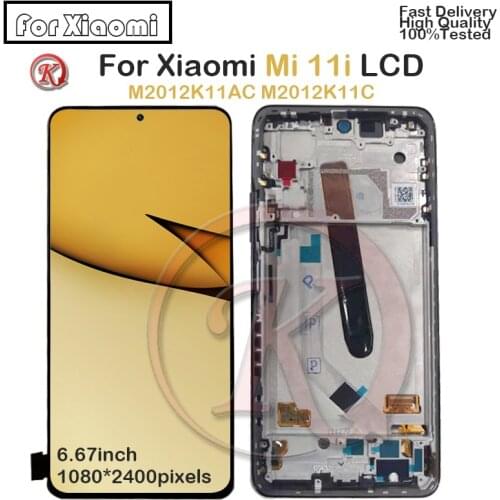 6.67''For Xiaomi Mi 11i LCD Display Touch Panel Assembly Digitizer For Xiaomi mi11i M2012K11AC M2012K11C M2012K11G Pantalla