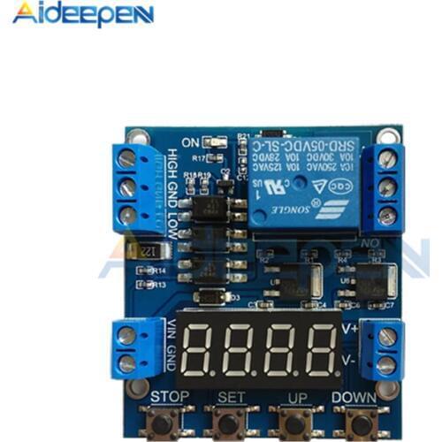 DC 6V-30V 1 Channel Delay Timing Relay Module High Low Trigger With Timing/Counting/Voltage Detection Function Circuit Switch