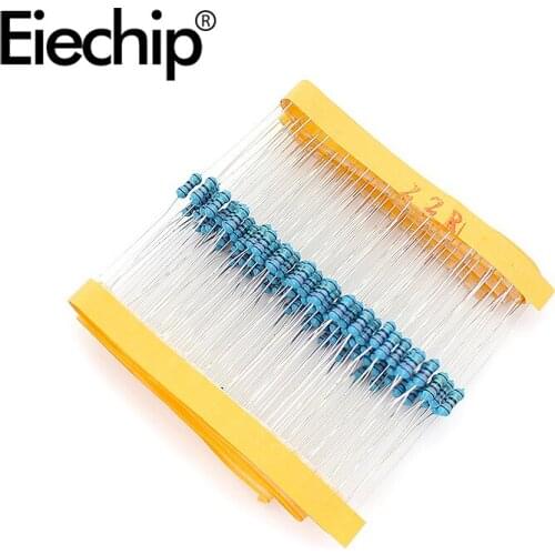 100pcs/lot 1/4W 1% Metal film resistor 22R 0.25W resistance 22 ohm Throught Hole