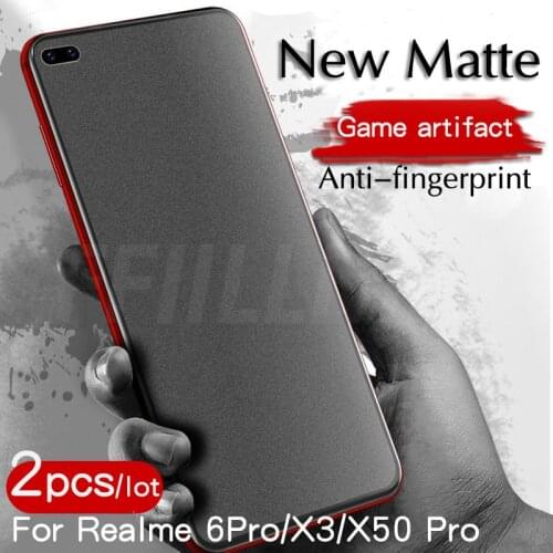 2Pcs/lot Protective Glass For Realme 6Pro X50 pro Matte Tempered Glass For Realme 6Pro X50 Pro Screen Protector For X3 SuperZoom