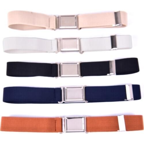 5Colors Kids Adjustable Belt Elastic Canvas Belts For Boys Girls Striped Stretch Western Strap Belt