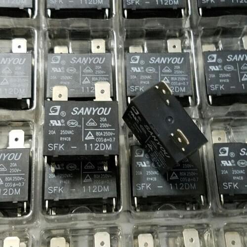 50pcs/lot 100% new and original SANYOU relay SFK-112DM 12V 20A 250VAC for Air conditioner DC Mini Power Relay
