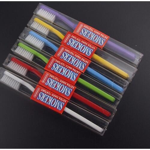 Free Shipping Home Use Toothbrush 12pcs /Box Fancy Packing Super Hard Toothbrush Deantal Care Oral Cleaning