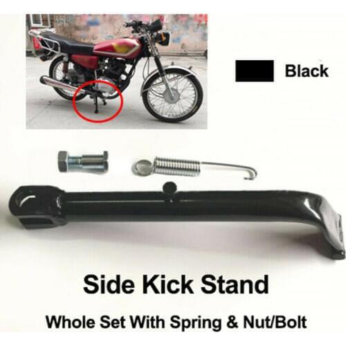 For Honda CG125 ZJ125 XF125 CB125 Motorcycle Kickstand Side Stands Side Kick Stand Foot Bracket Set With Spring and Bolt Vintage