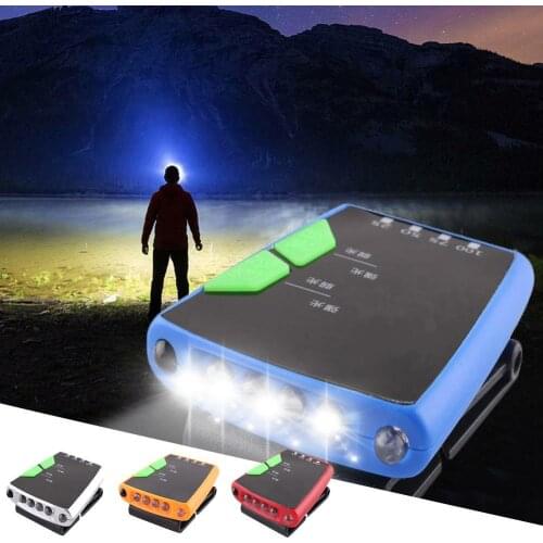 Cap Lamp Outdoor Fishing Hiking USB Rechargeable LED Clip on Cap Hat Light Head Lamp Lithiums Battery (Included) Fishing Tools
