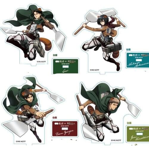 Attack On Titan Eren Levi Shingeki no Kyojin Acrylic Stand Figure Model Toy Desk Decor Cosplay Gifts