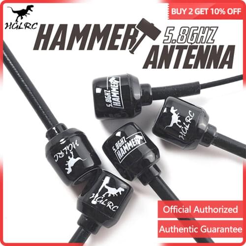 HGLRC Hammer Mini Long Range SMA IPEX RHCP Antenna 2.5dBi 5.8G 135mm FPV Antenna for FPV Racing Freestyle Drones Kit Accessories