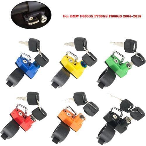 Motorcycle Helmet Lock Kit Aluminum with 2 Keys For BMW F650GS 650GS F700GS 700GS F800GS 800GS 2004-2018 2014 2015 2016 2017