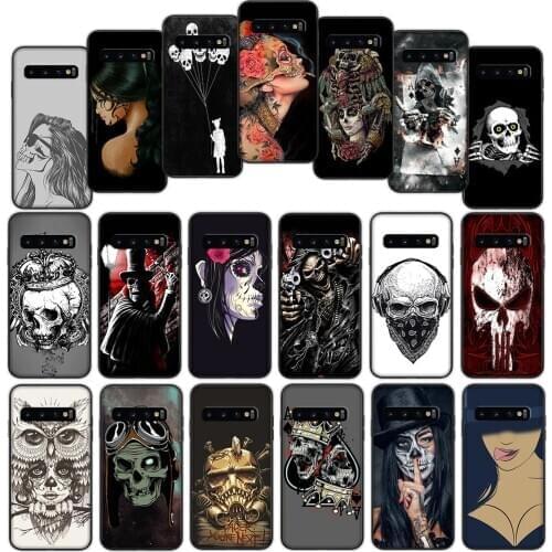 Mexican Skull Girl tattooed Soft Cover Case for Samsung Galaxy Note 10 20 Ultra S10 Plus S10e Lite