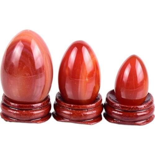 Natural Agate Egg Yoni Massage Tool Set Stone Crystal Mineral Carnelian Ball Kegel Exercise Pelvic Floor Muscle Health Care