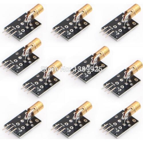 Factory Wholesale 10pcs/Lot 650 nm KY-008 5V Transmitter Laser Sensor Module