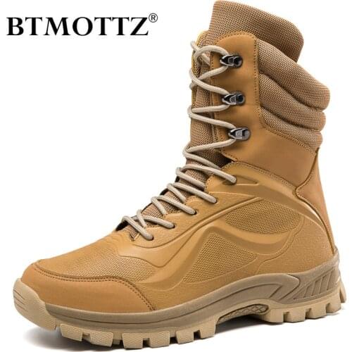 Autumn Winter Military Boots Special Force Desert Tactical Combat Boots Outdoor Field Training Military Boots Waterproof Shoes