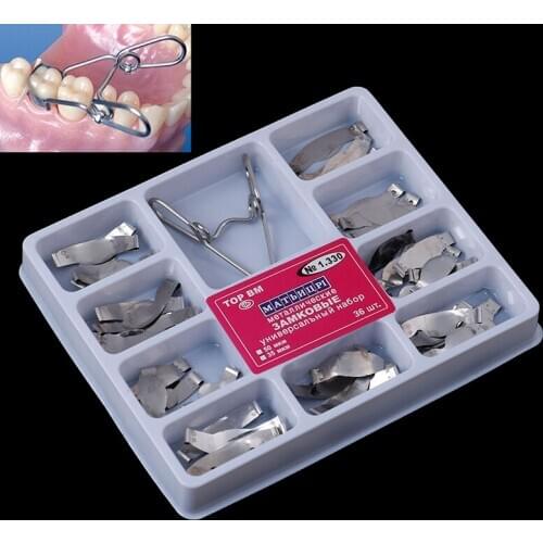Dentsit Tools Full Kit For Teeth Replacement Dental Matrix Sectional Contoured Matrices For Teeth Replacement