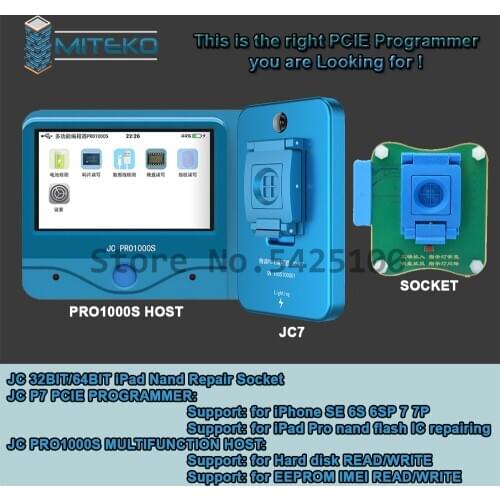 JC Pro1000S JC P7 NAND Programmer HDD Serial Read Write Error Repair Tool For 11 XR XS Max 8 X 7 7P 6 6S All Tablets