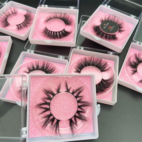 Fluffy Mink Lashes 18mm-20mm Hamdmade Real 5D Mink Eyelashes Makeup Wispy Natural Eyelash Wholesale Thick Long 3D False Eyelash