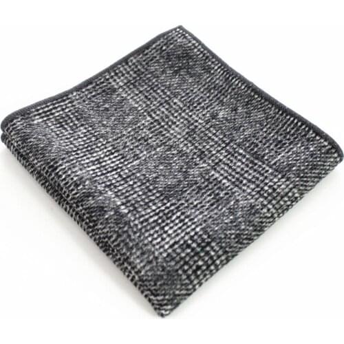 Ricnais Mens High quality wool Handkerchief Solid Pocket Square Business Chest Towel Hanky Gentlemen Wedding Formal Occasions