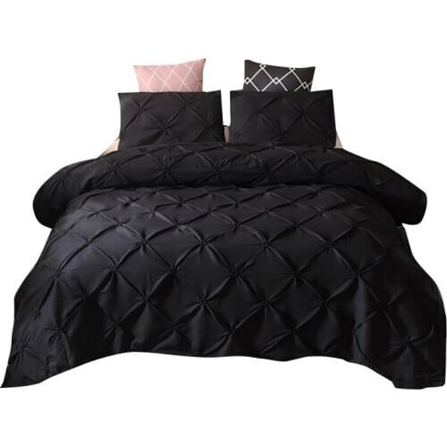 Luxury Solid Faux Silky Comfortable Quilt Cover Adult Bedding Linens White/Gray Bed Cover Pillowcase CN Twin Bed Duvet Cover Set