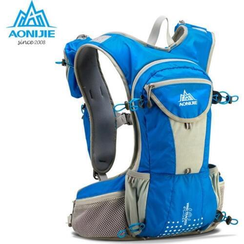 AONIJIE 12L Outdoor Sport Running Backpack Marathon Trail Running Hydration Vest Pack for 2L Water Bag Hiking Bag Hydration Bag