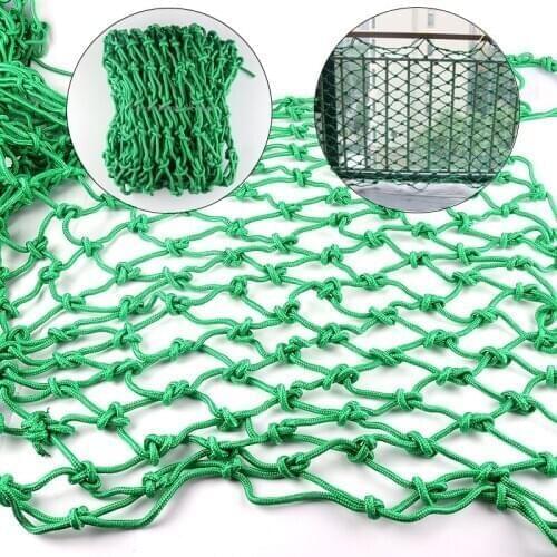 Green 6/8/10/12/15cm Grid Nylon Rope Dia 8~10mm Kindergarten Anti-falling Net Stairway Balcony Child Safety Net Customized Size