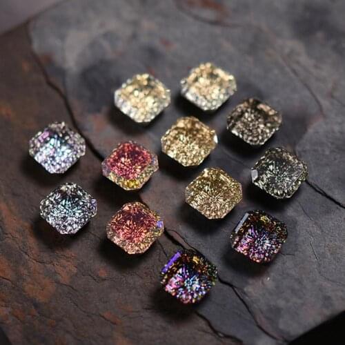 Nail Rhinestone Cube Shape Beautify Nails Glass High Quality Nail Glitter Beads Cube Nail Decoration Crystal for Female
