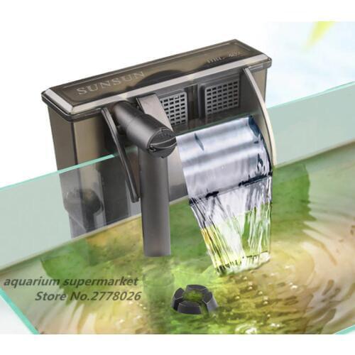 Sunsun HBL wall-mounted waterfall filter three-in-one external fish tank oxygen pump small aquarium turtle tank HBL301 302 303