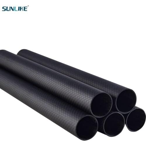1 PCS 100MM 3k Plain Weave Frosted Carbon Fiber Tube Diameter 25mm 30mm 40mm Used For UAV Parts Of RC Model Aircraft