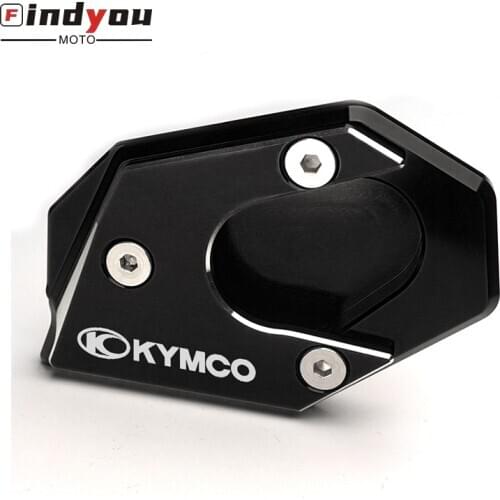 Motorcycle CNC Kickstand Extension Plate For KYMCO Downtown 200i 300i 350i 300 350 Xciting 250 400 side Stand Enlarge Pad